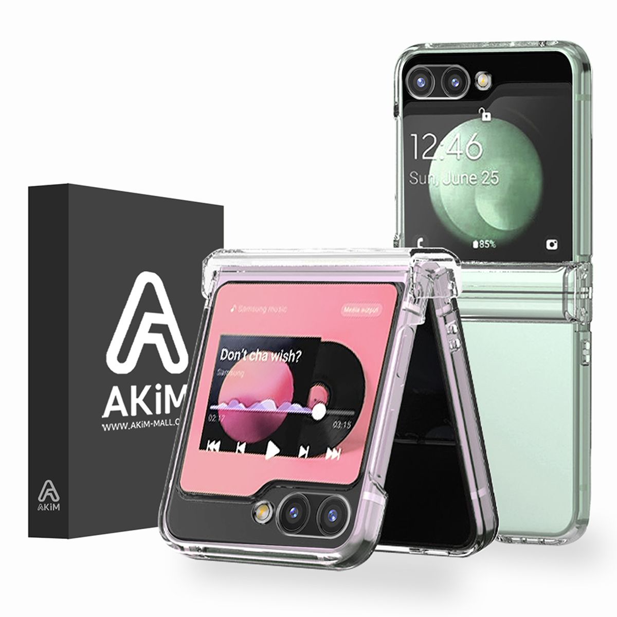 아킴(AKIM) 갤럭시 Z플립5 마에스터7 힌지 보호 투명 하드케이스