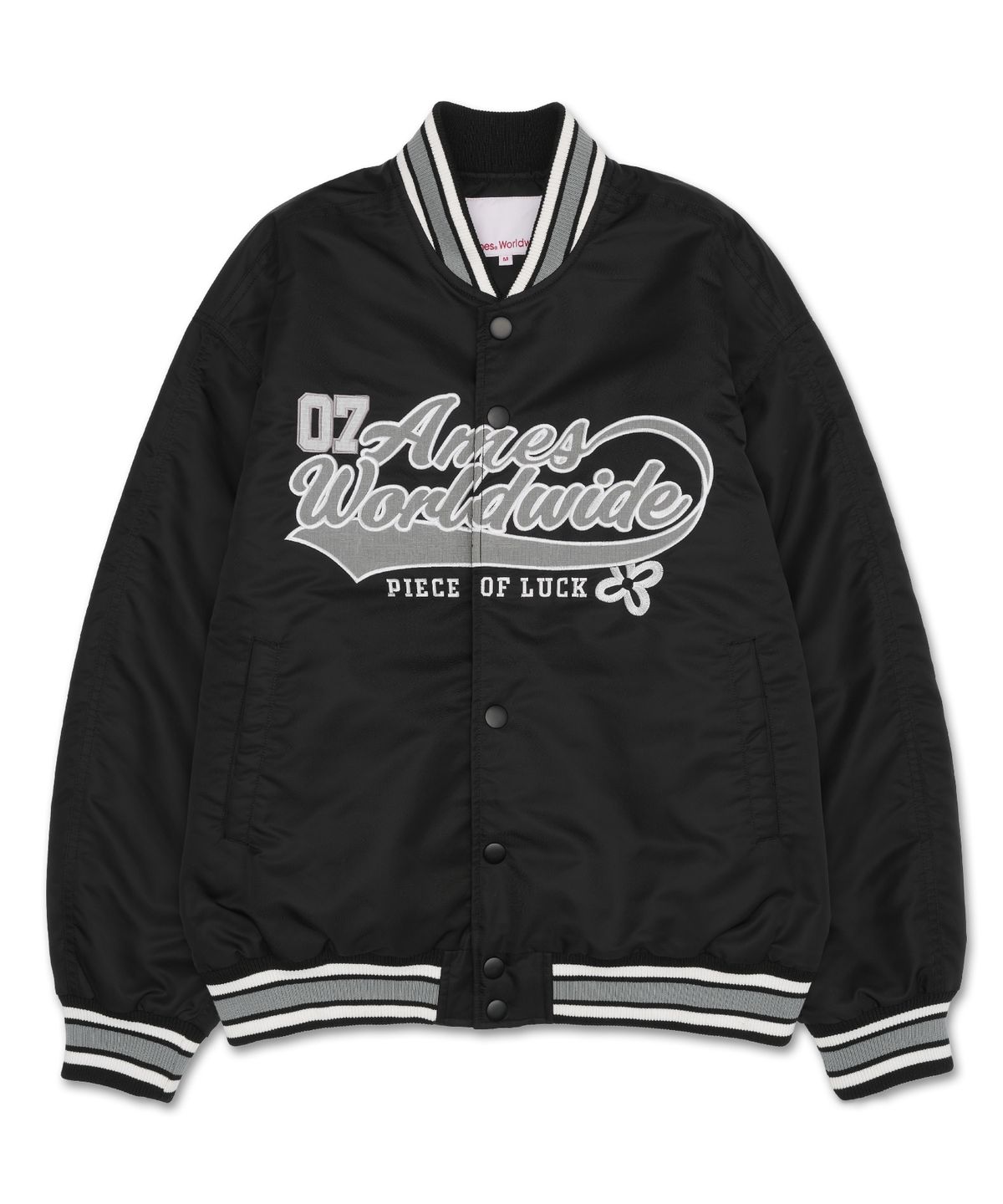 아메스 월드와이드(AMES-WORLDWIDE) NYLON STADIUM JACKET BLACK (AM2DFUJ240A)