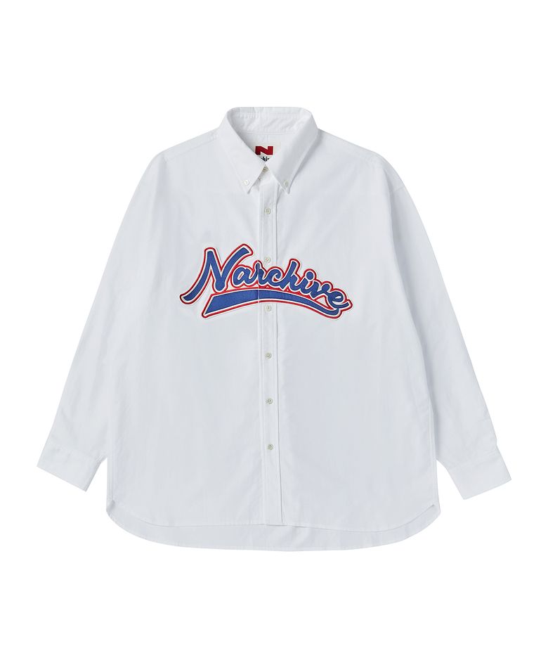 [COLLECTION LINE] 아카이브 스포츠 로고 옥스포드 셔츠 화이트
