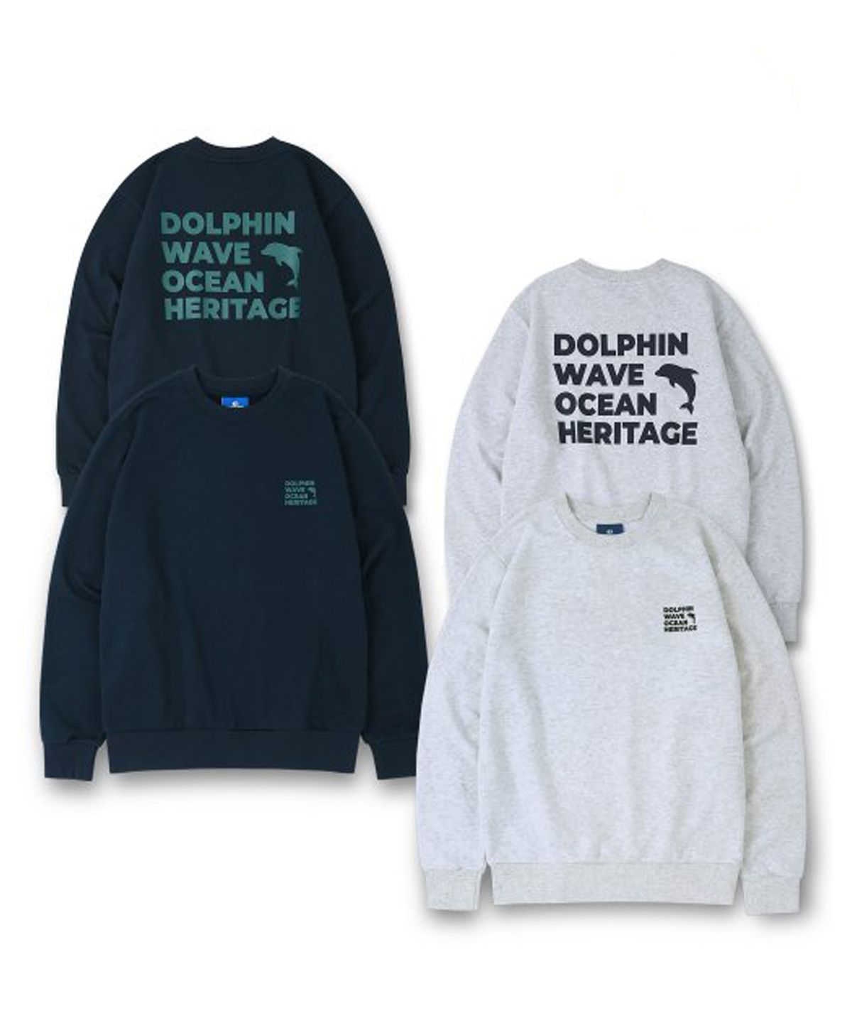 돌핀웨이브어패럴(DOLPHIN WAVE APPAREL) [2PACK]돌핀 오션 헤리티지 맨투맨  2팩