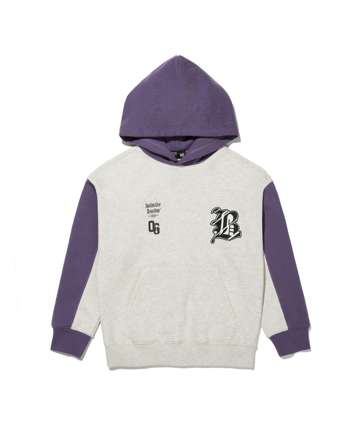 브라운브레스 키즈(BROWNBREATH KIDS) KIDS 2TONE HOODIE - PURPLE