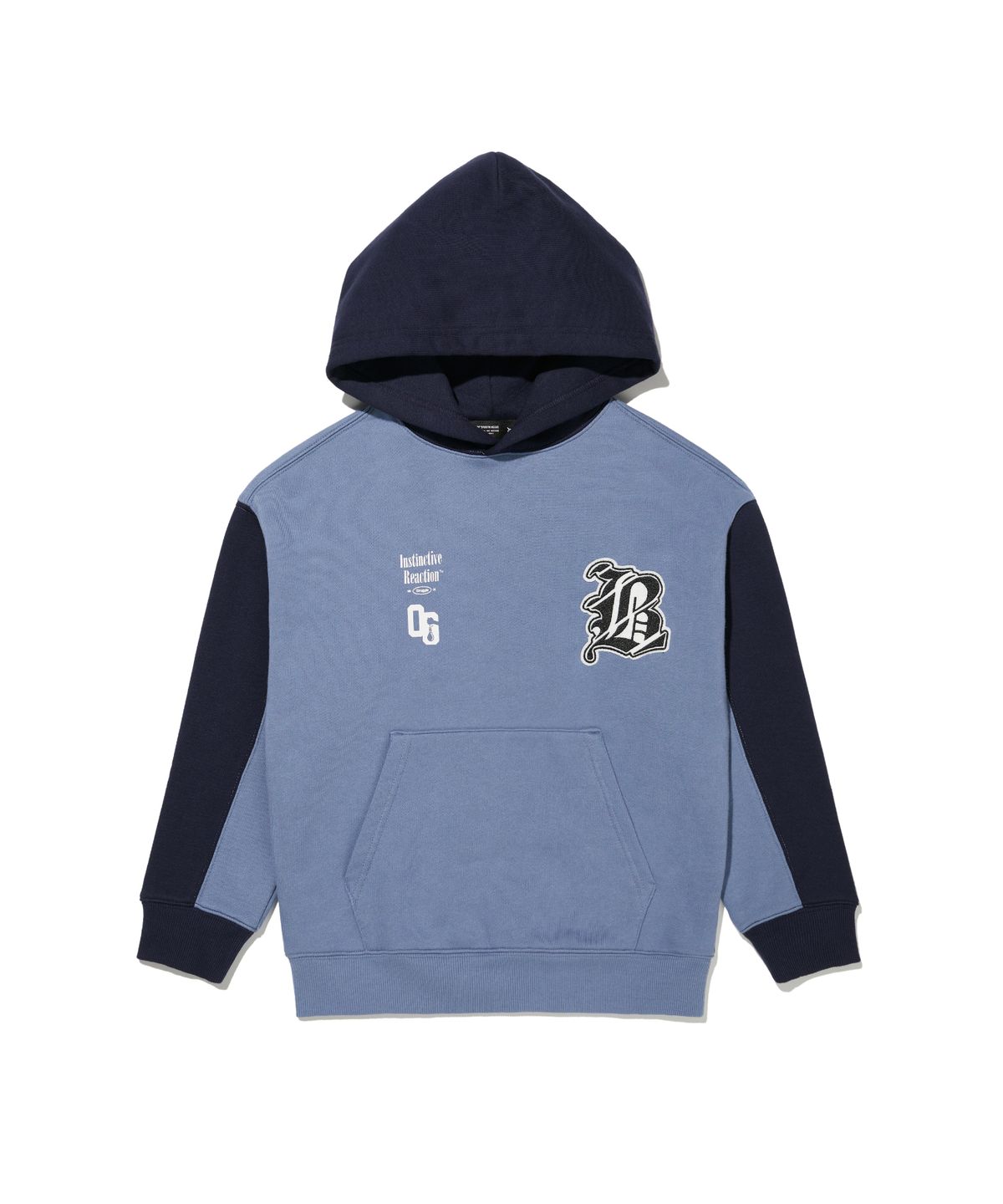 브라운브레스 키즈(BROWNBREATH KIDS) KIDS 2TONE HOODIE - BLUE