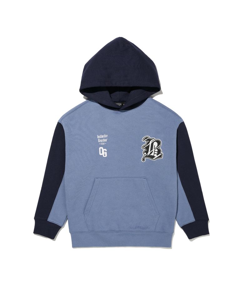KIDS 2TONE HOODIE - BLUE