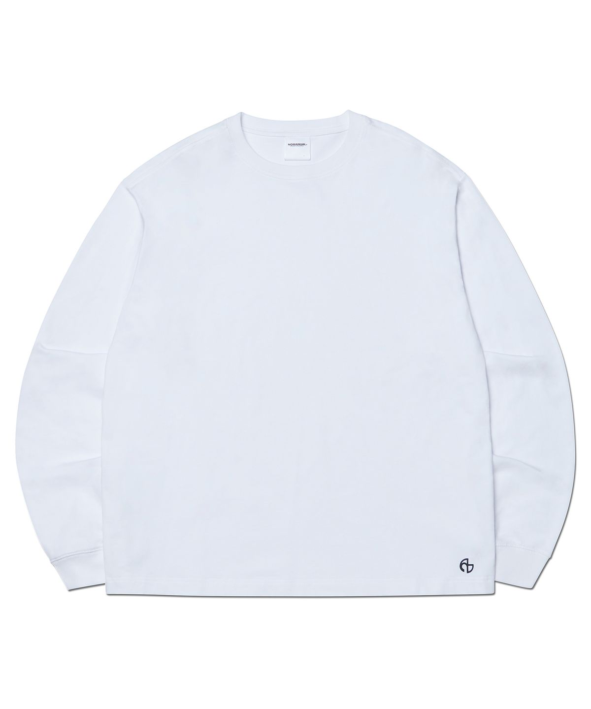 노매뉴얼(NOMANUAL) BASIC LONG SLEEVE TEE - WHITE
