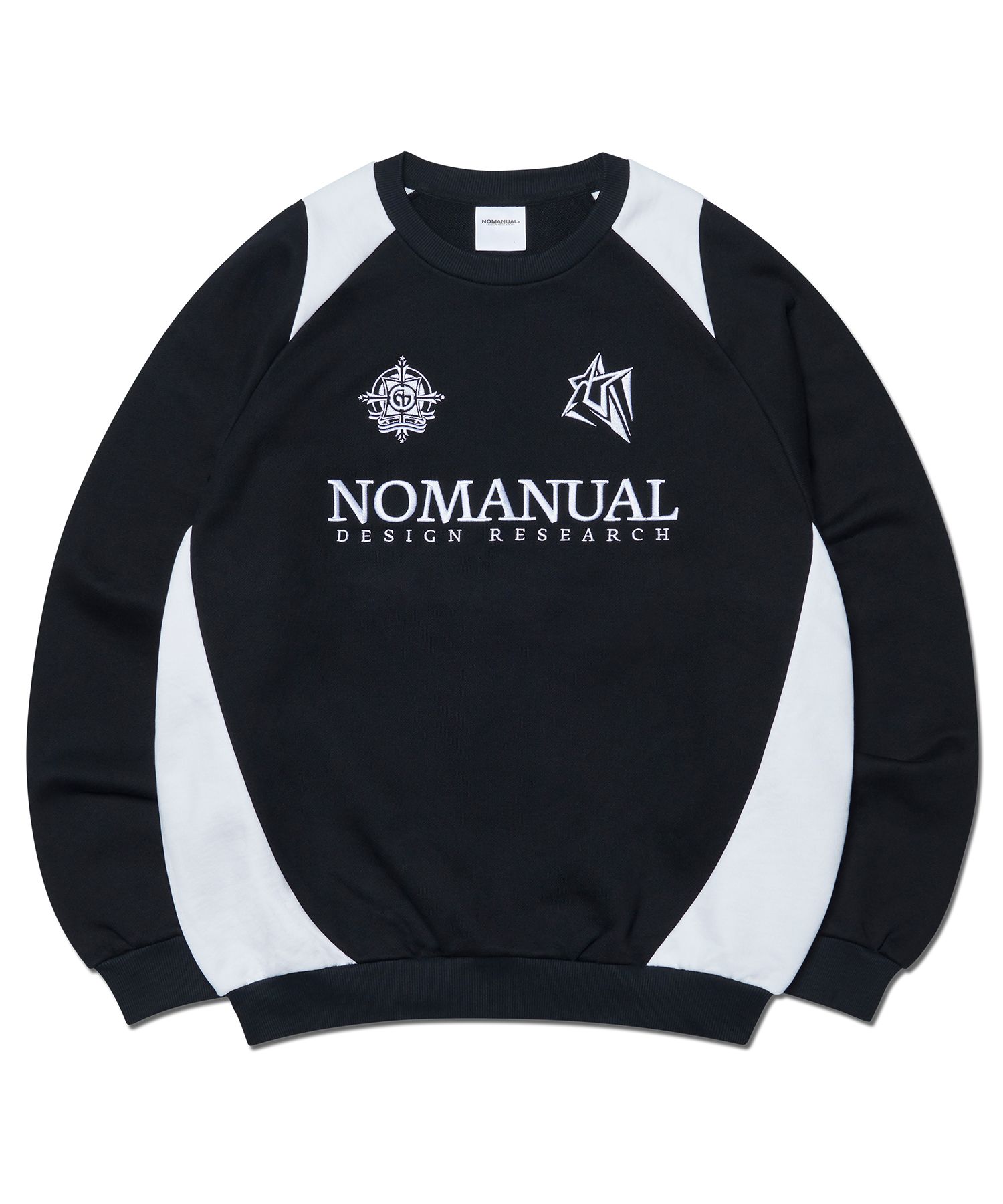 ◆NOMANUAL◆ EMBLEM SWEATSHIRT BLACK MUSINSA | NOMANUAL EMBLEM SWEATSHIRT - BLACK