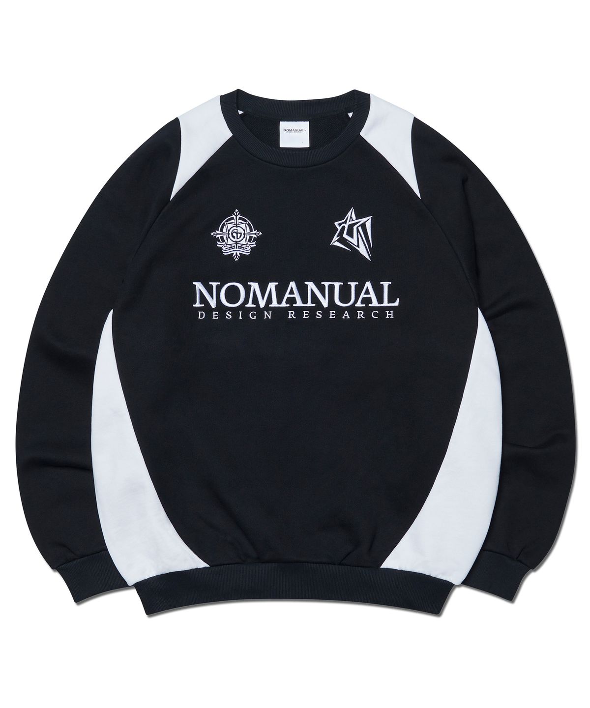 노매뉴얼(NOMANUAL) EMBLEM SWEATSHIRT - BLACK