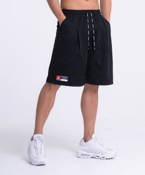 P4044 메쉬 와이드 반바지 [블랙]