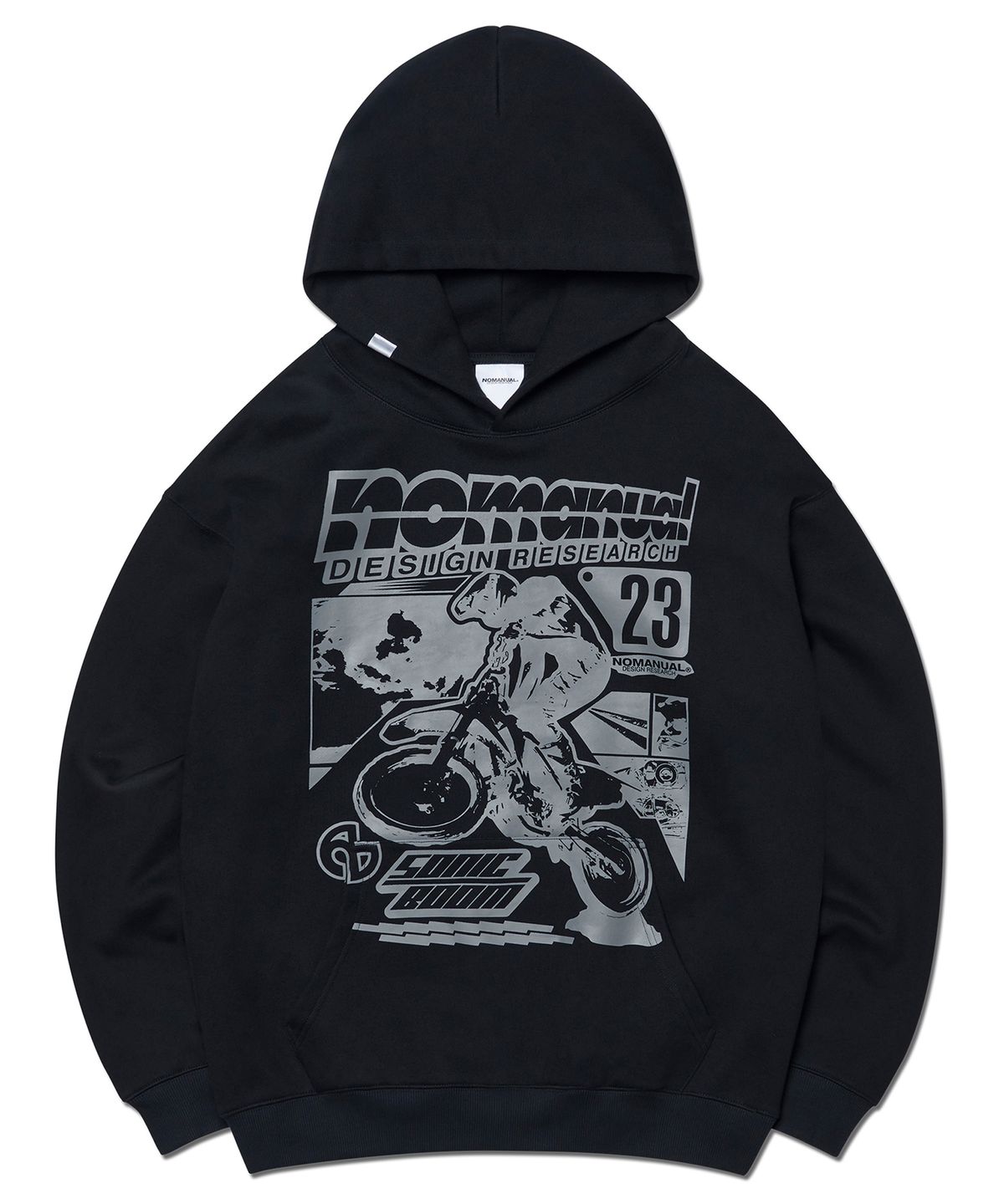 노매뉴얼(NOMANUAL) NM AUTO HOODIE - BLACK