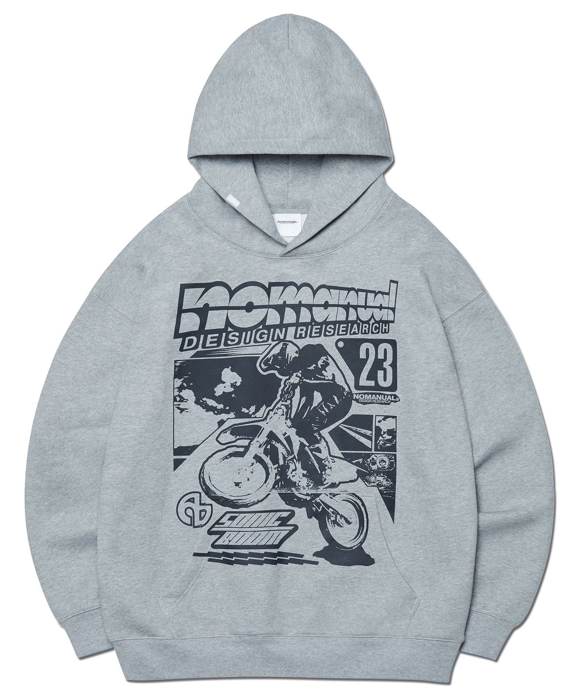 노매뉴얼(NOMANUAL) NM AUTO HOODIE - MELANGE