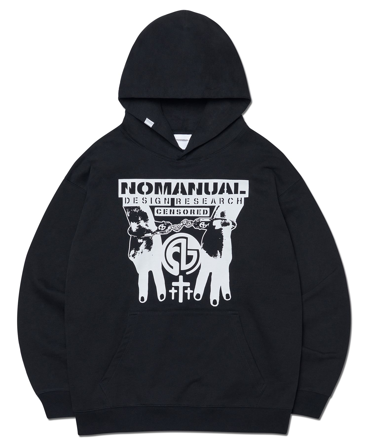 MUSINSA | NOMANUAL NMC HOODIE - BLACK