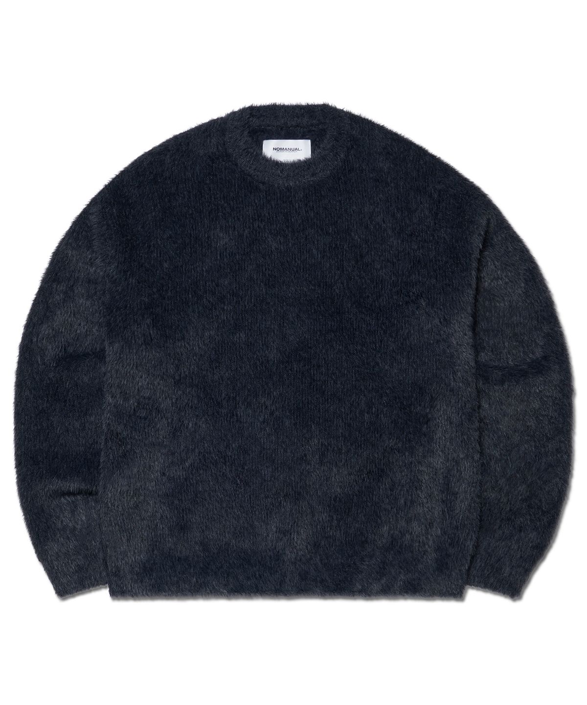 노매뉴얼(NOMANUAL) CROPPED HAIRY KNIT - DUSK