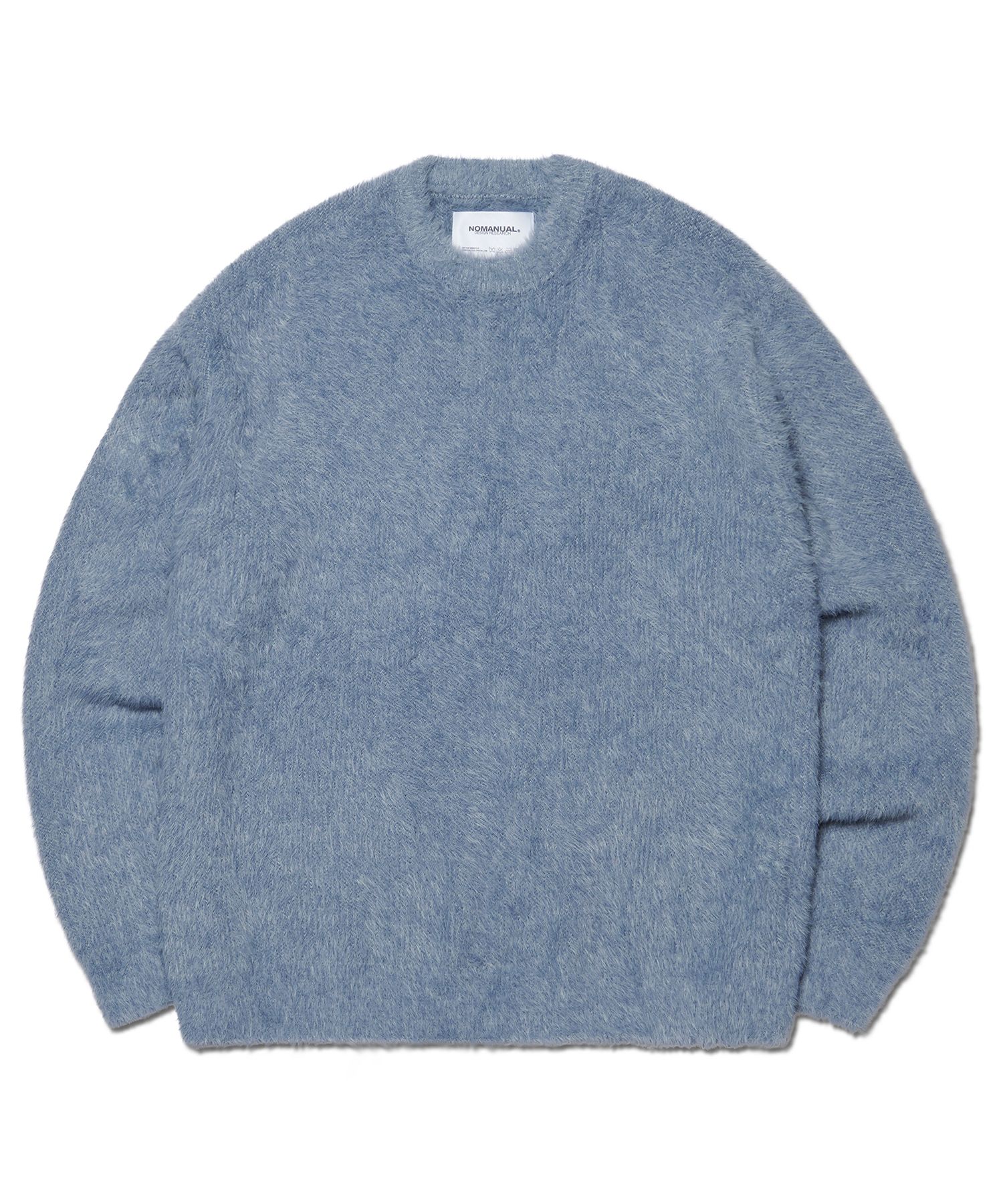 MUSINSA公式 | NOMANUAL CROPPED HAIRY KNIT - MARINA