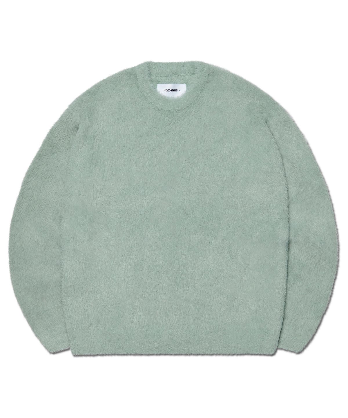 노매뉴얼(NOMANUAL) CROPPED HAIRY KNIT - DUST MINT
