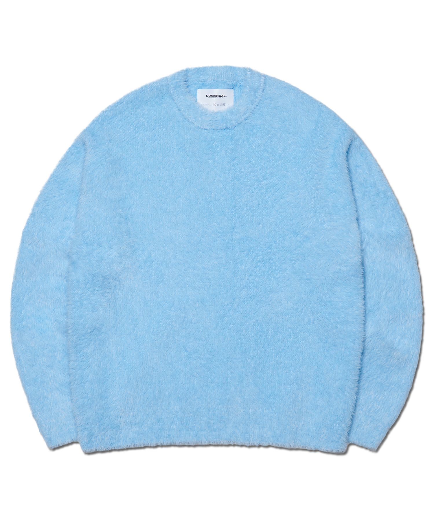 ニット・セーター NOMANUAL CROPPED HAIRY KNIT SA169 MUSINSA | NOMANUAL CROPPED HAIRY KNIT - SKY BLUE