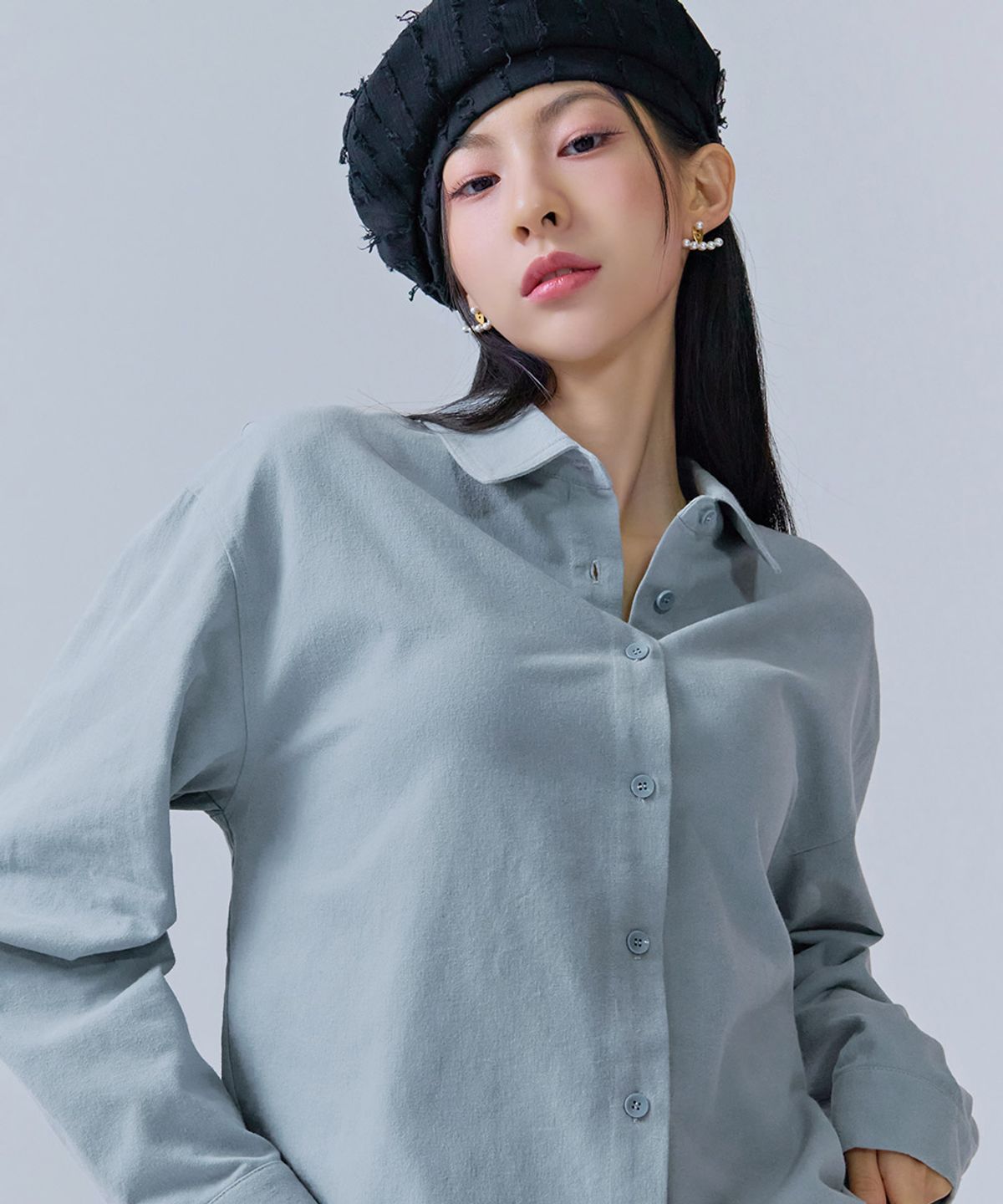 체이스컬트(CHASECULT) 여성 면 피치 크롭 셔츠-CERG5464B0D