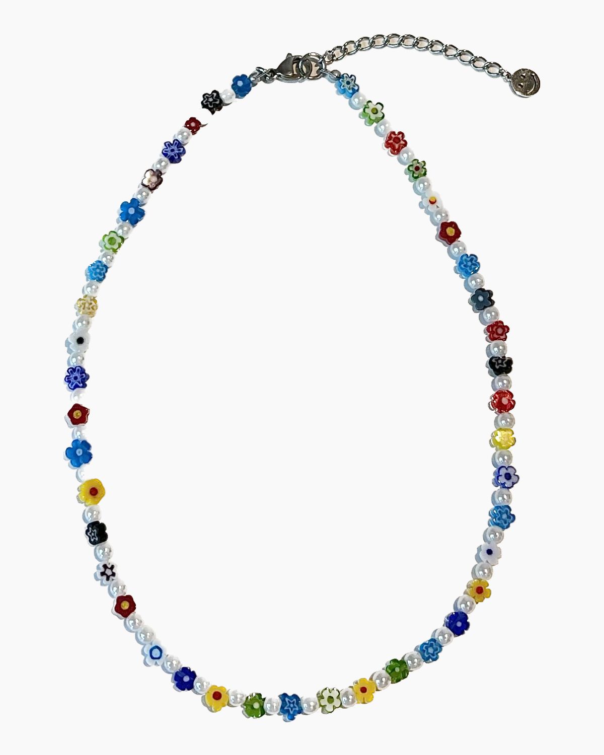 셉텐벌5(SEPTEMBER5) Flower pearl mix biz necklace[멀티]