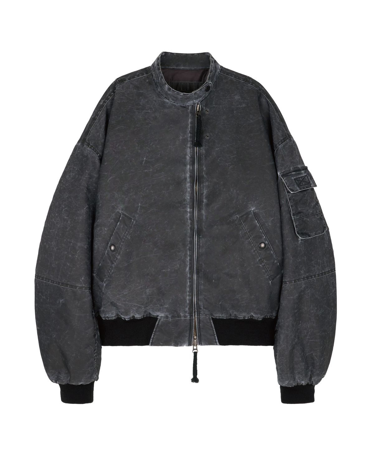 이티씨이(ETCE) WASHED CROP BOMBER (BLACK)