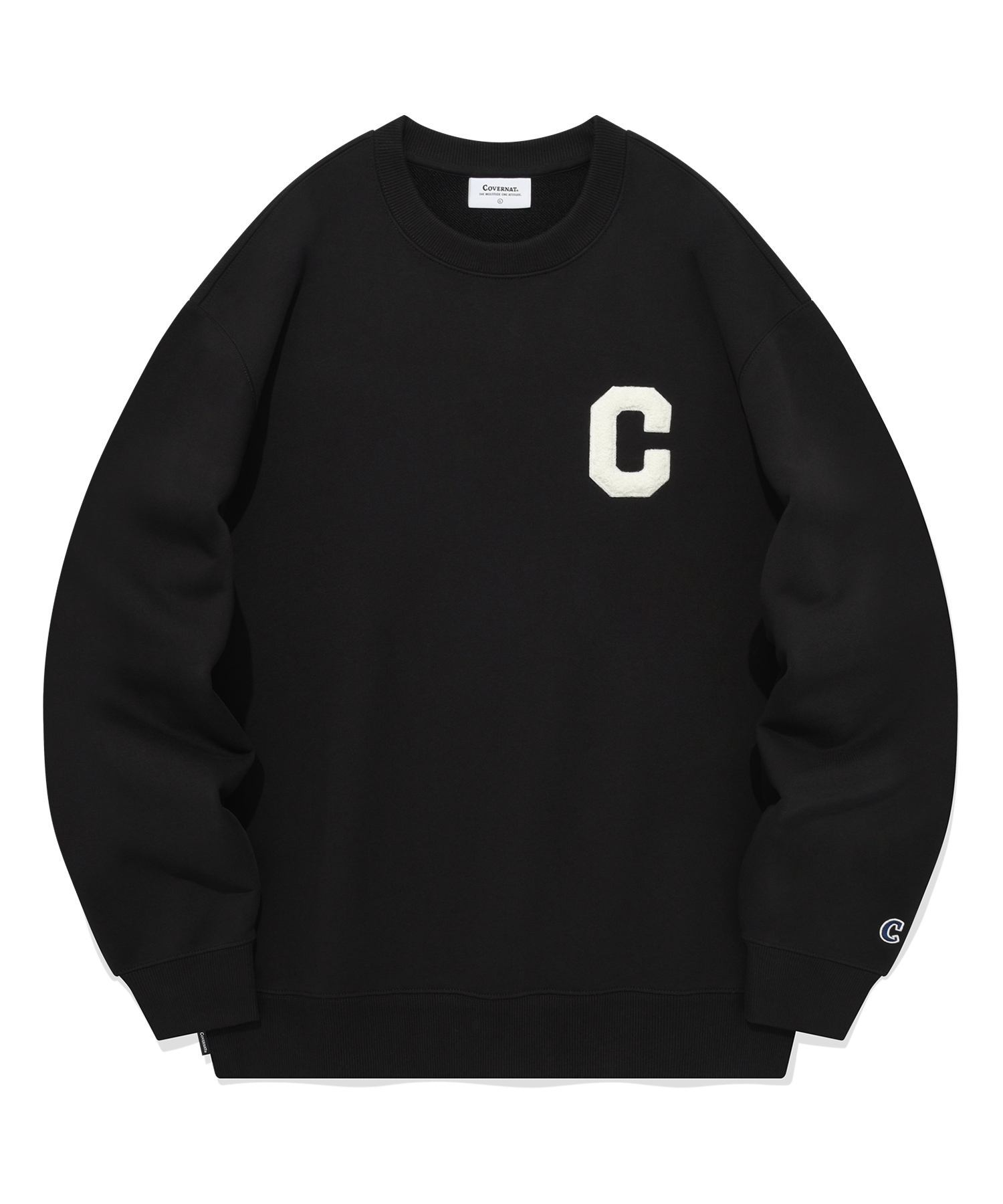 MUSINSA | COVERNAT C Logo Sweatshirt Black