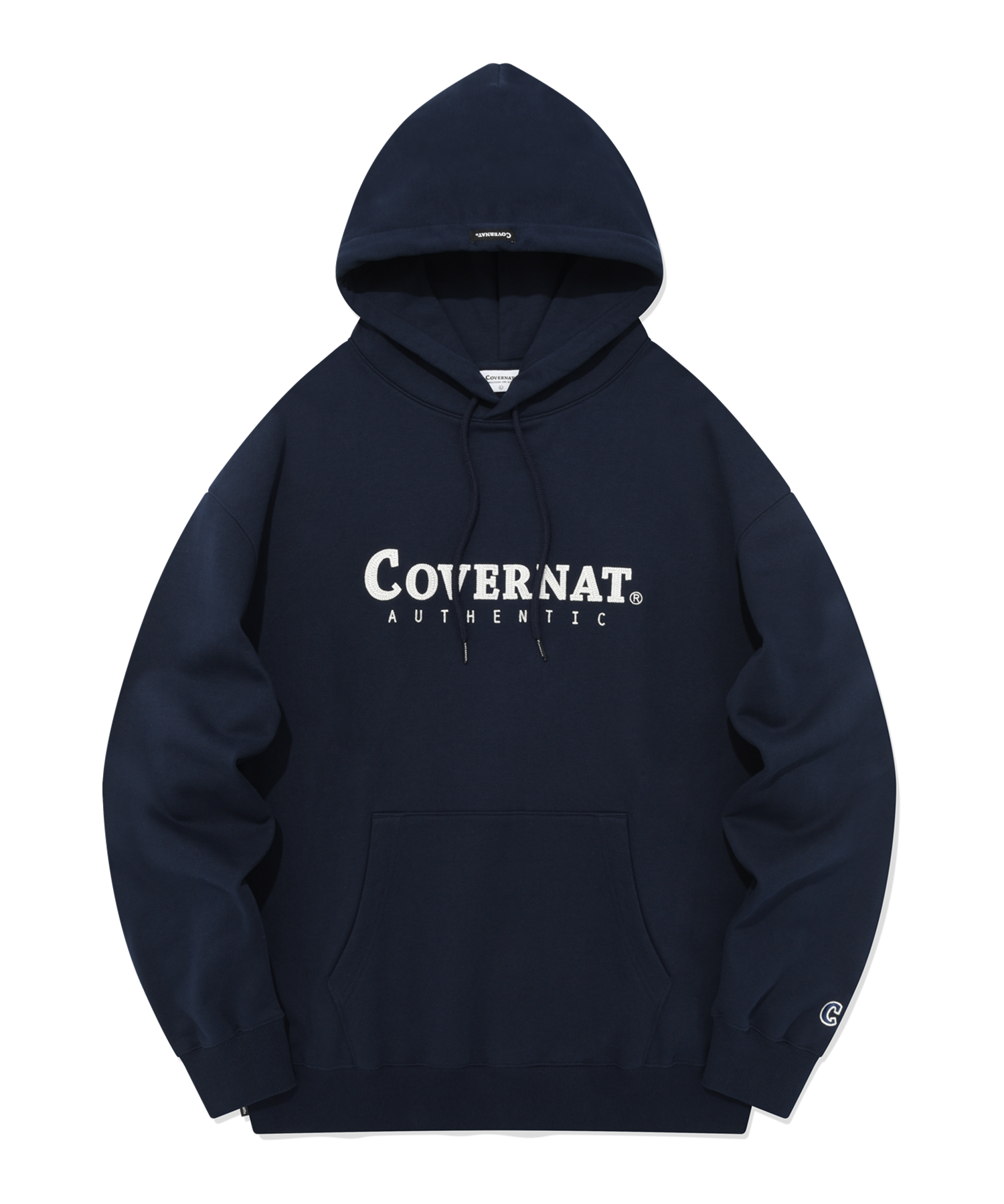 ★★COVERNAT★★ Authentic Logo Sweatshirt Navy CO2401CR16NA MUSINSA | COVERNAT Brushed multi-logo sweatshirt blue
