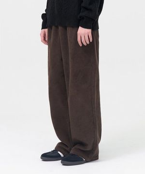 코듀로이 와이드 밴딩 팬츠 (BROWN)
