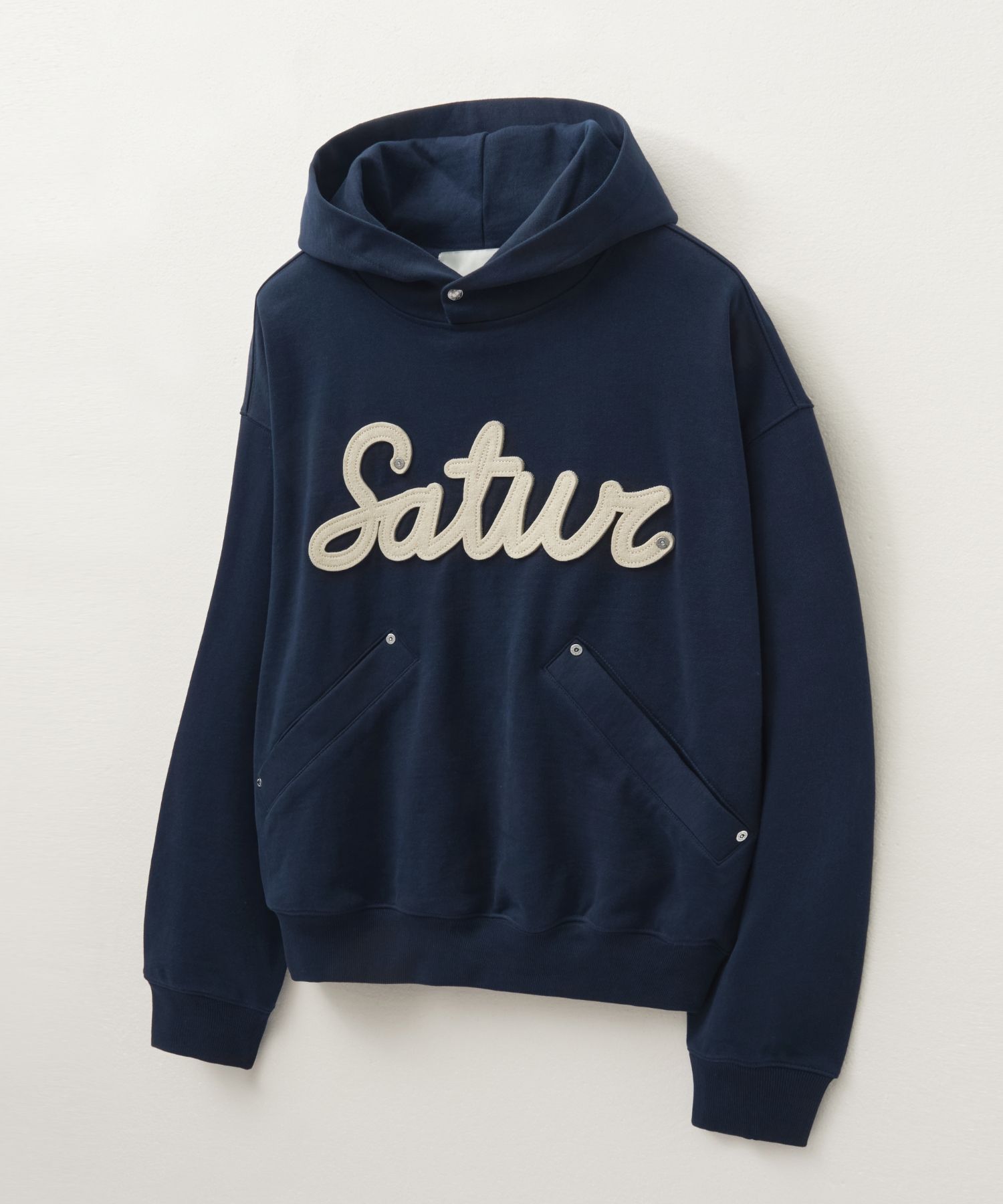 MUSINSA公式 | SATUR Setter Applique Rivet Hood Classic Navy