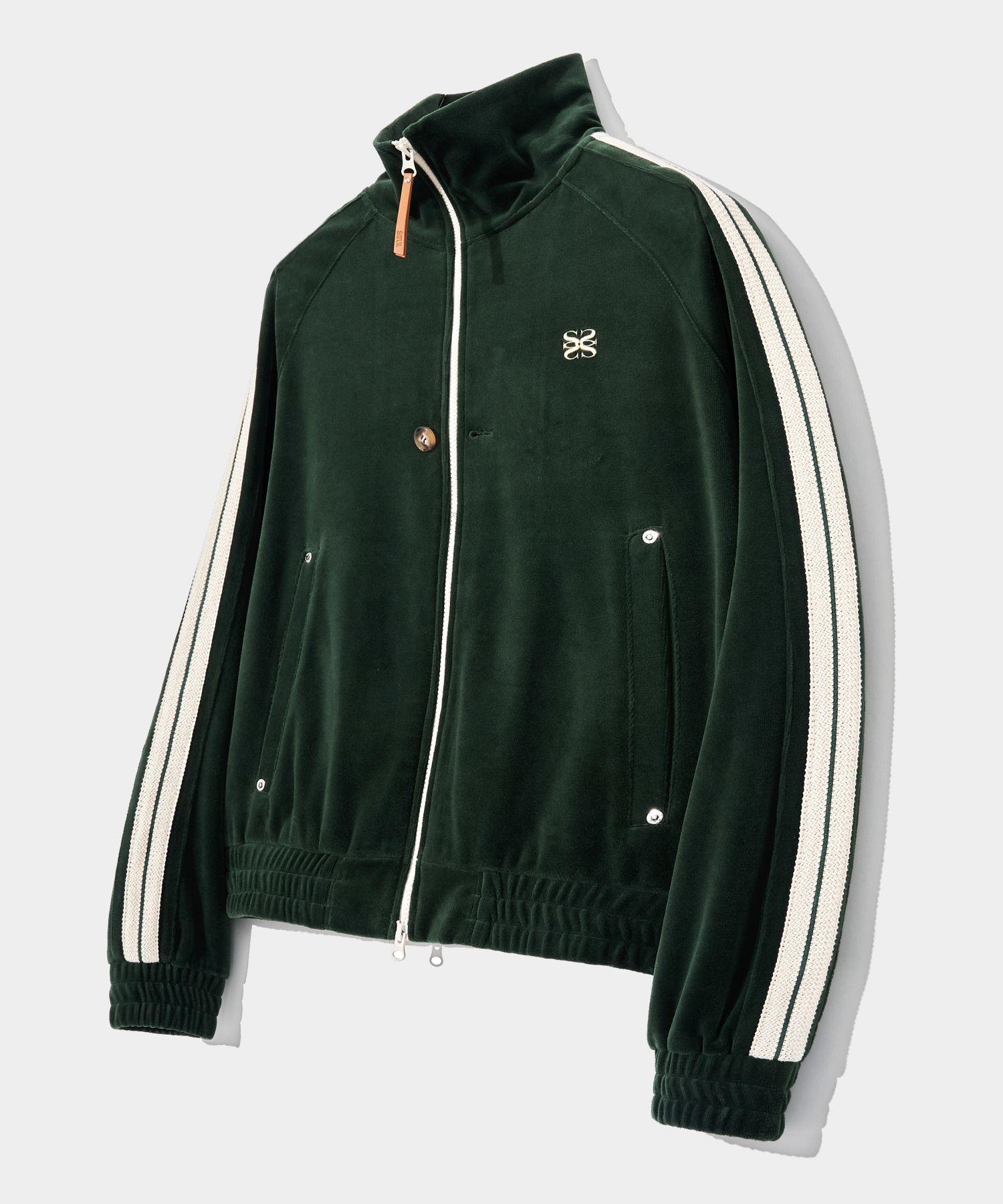 【SATUR】男女兼用 ★ Lawton Velour Track Zip-up Jacket ★ MUSINSA | SATUR Lawton Velour Track Zip-Up Jacket Navy