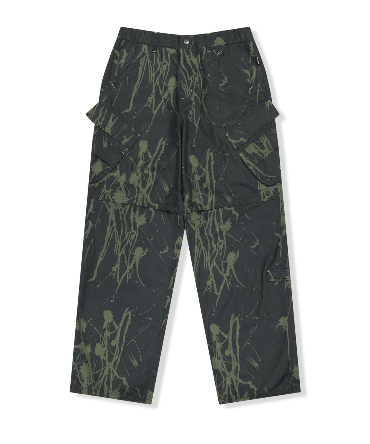 예스아이씨(YESEYESEE) Zipper Knee Multi Pocket Pants Dark Grey