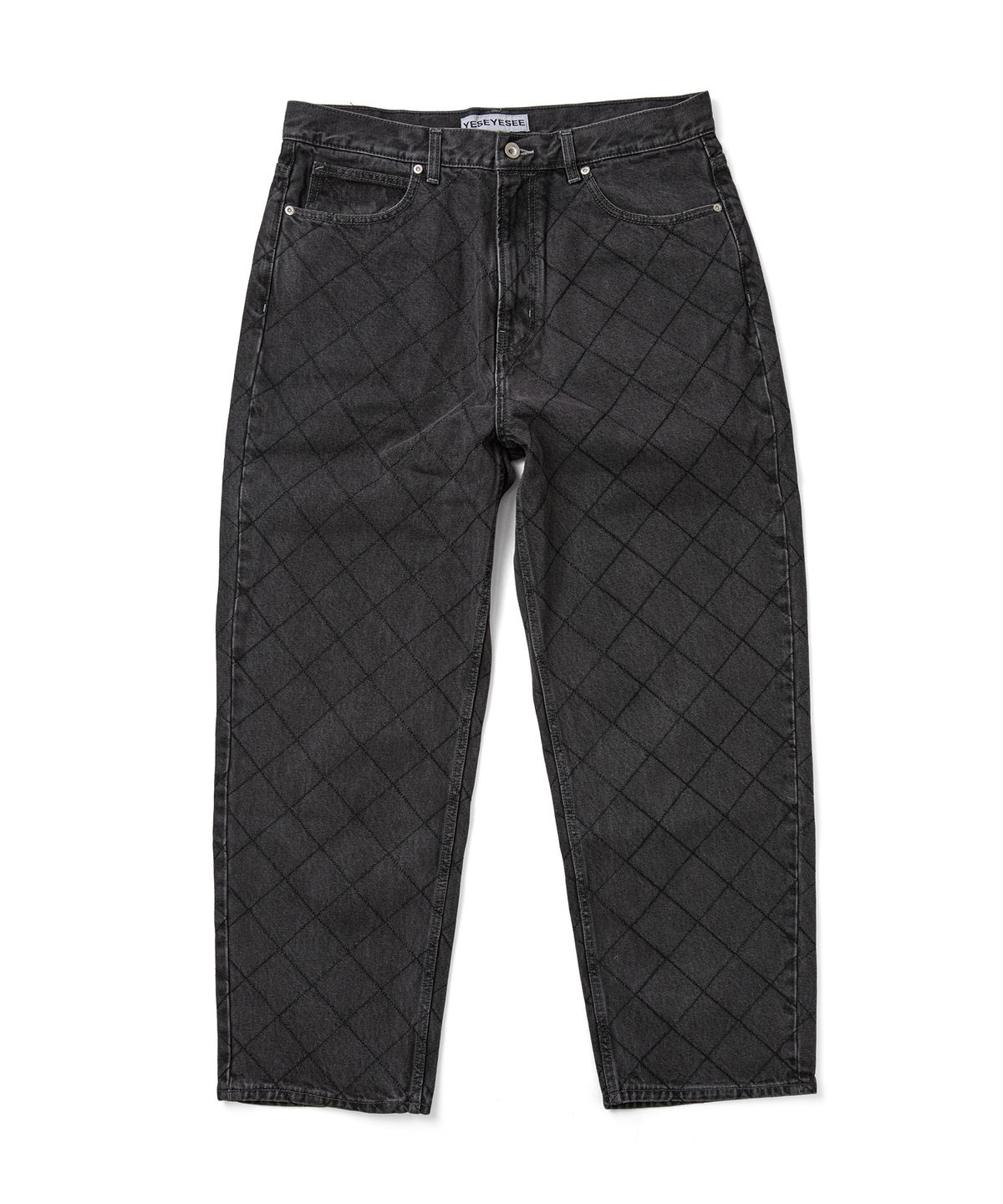 예스아이씨(YESEYESEE) Equal Net 5 Pockets Denim Pants Black