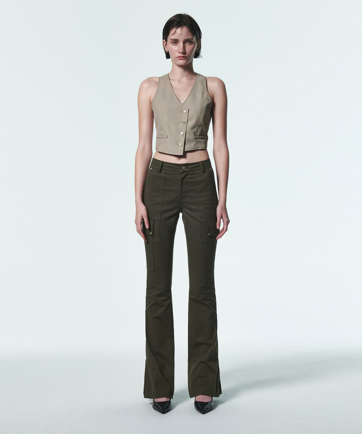 커렌트(CURRENT) TWO-WAY WASHING CARGO PANTS [KHAKI]