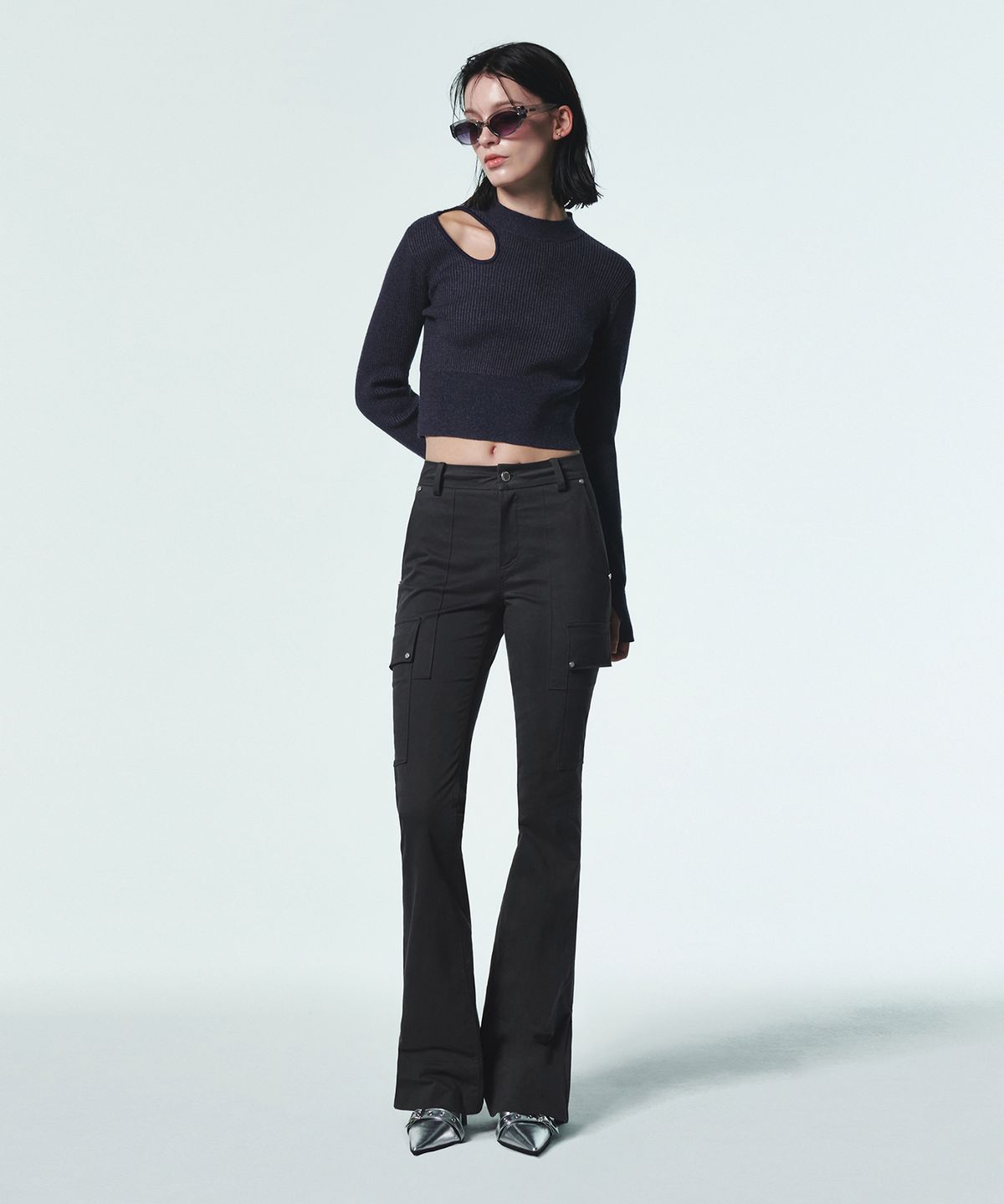 커렌트(CURRENT) TWO-WAY WASHING CARGO PANTS [CHARCOAL]