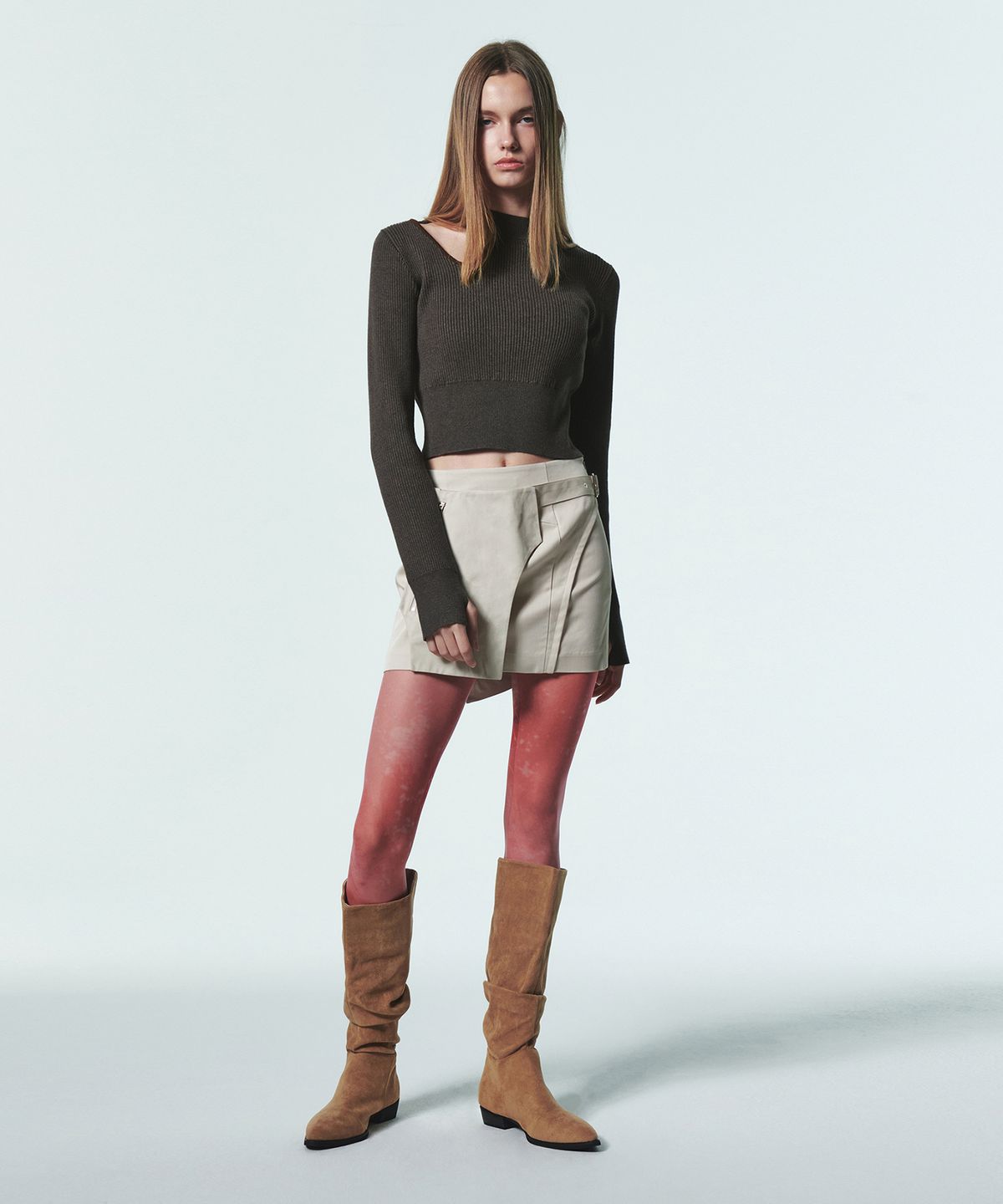 커렌트(CURRENT) 3-WAY MINI CARGO SKIRT [BEIGE]