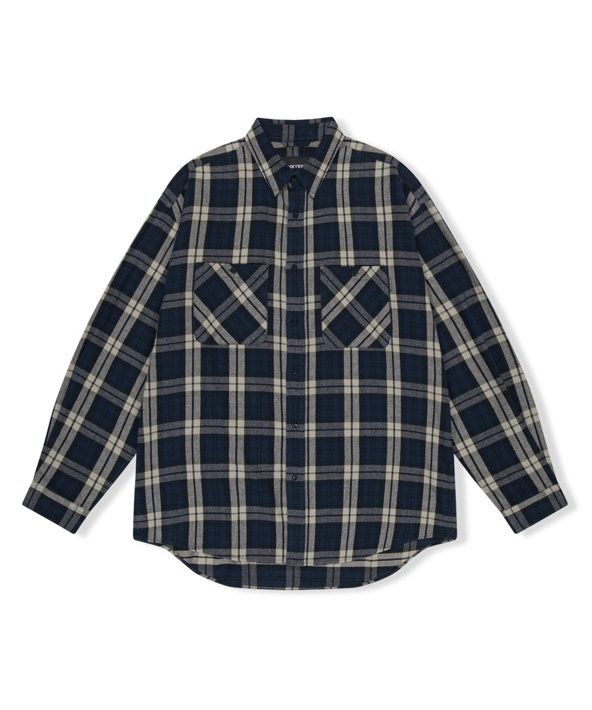 예스아이씨(YESEYESEE) Flannel Check Shirt Navy