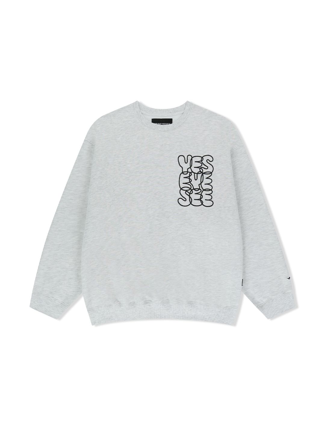 MUSINSA公式 | YESEYESEE C-Logo Sweatshirt Light Gray