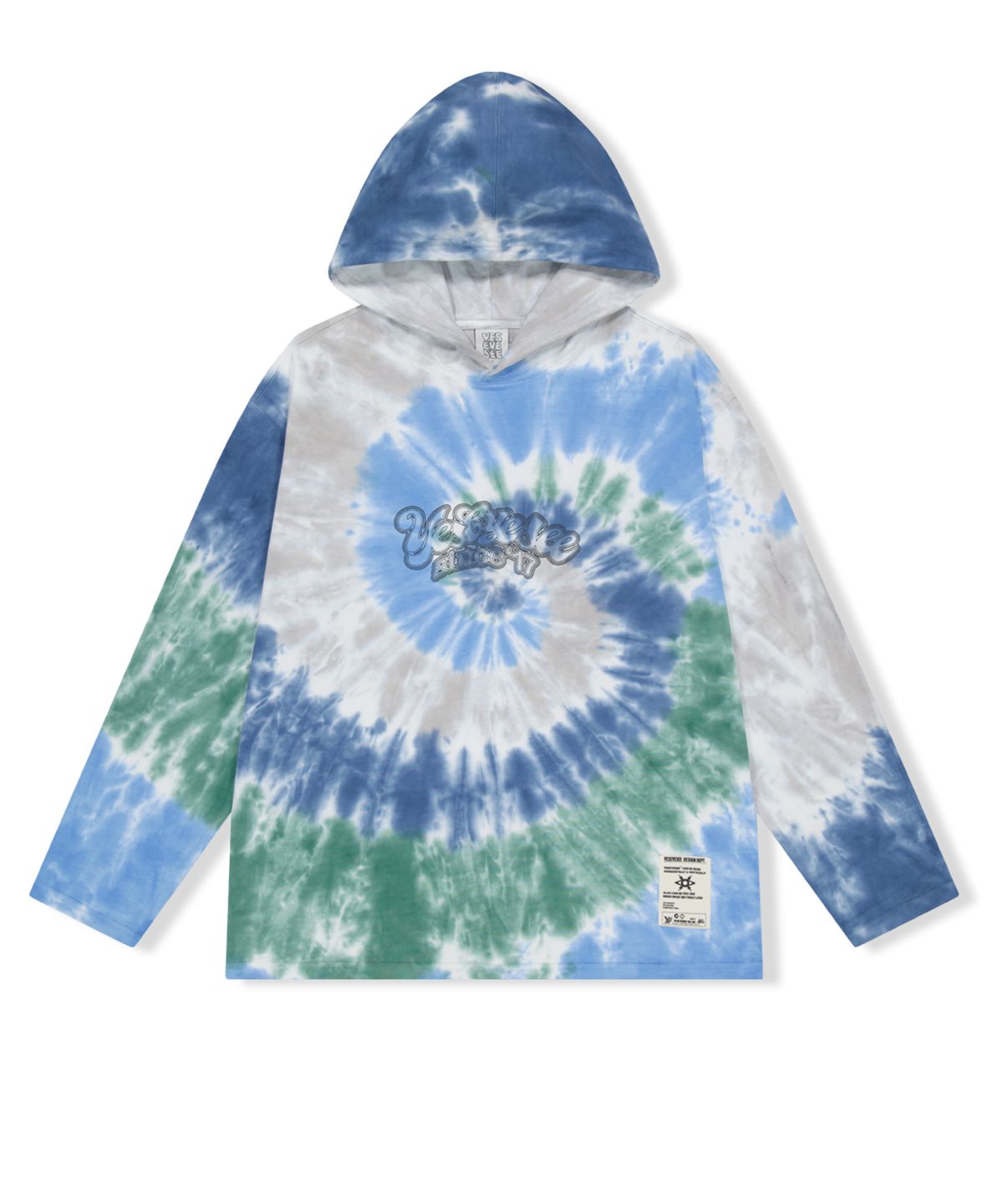 예스아이씨(YESEYESEE) Y.E.S Dyed Single Hoodie Blue