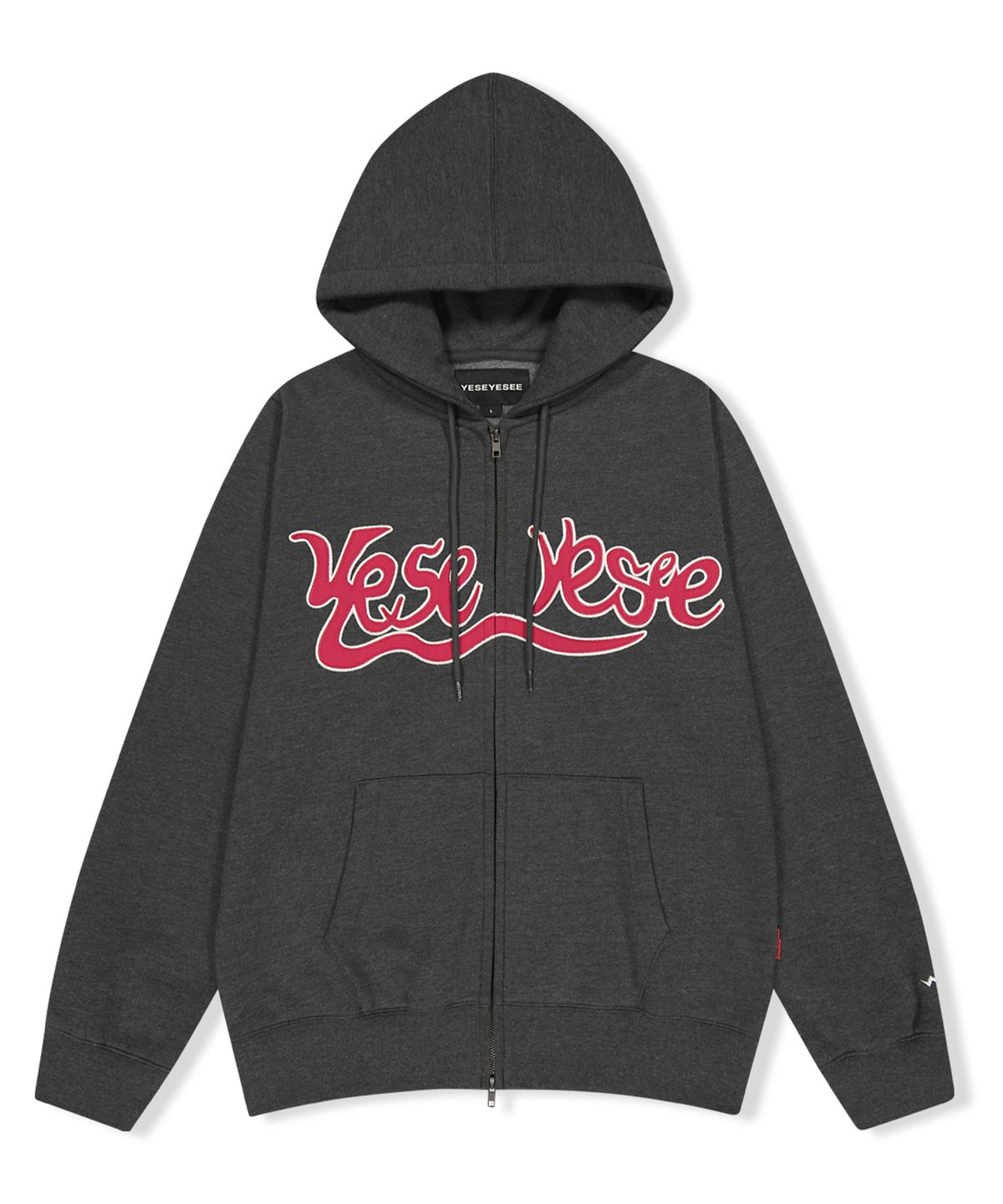예스아이씨(YESEYESEE) Y.E.S Snail Logo Zip-up Hoodie Heather Grey