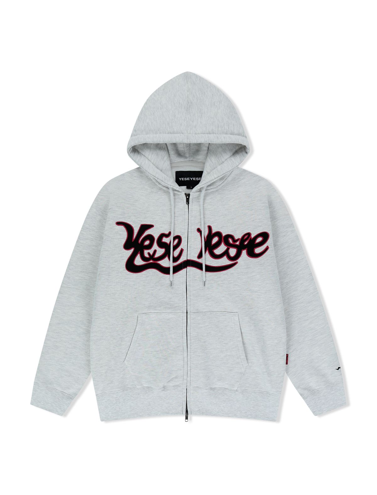 예스아이씨(YESEYESEE) Y.E.S Snail Logo Zip-up Hoodie Light Grey