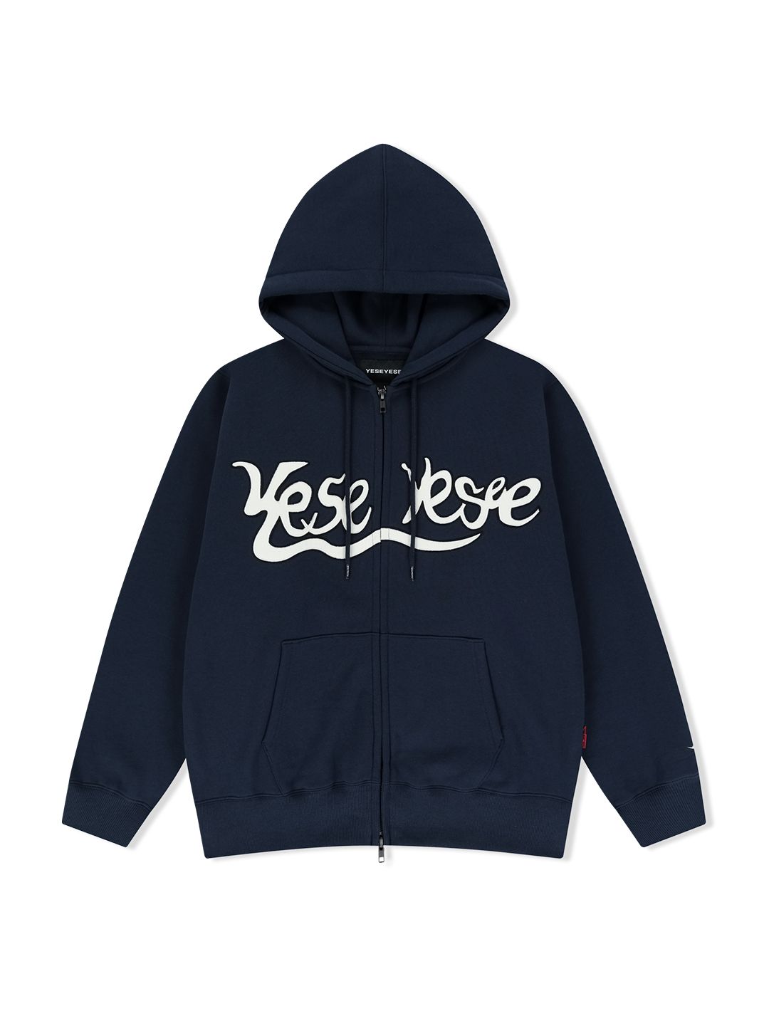 MUSINSA公式 | YESEYESEE Y.E.S Snail Logo Zip-up Hoodie Navy