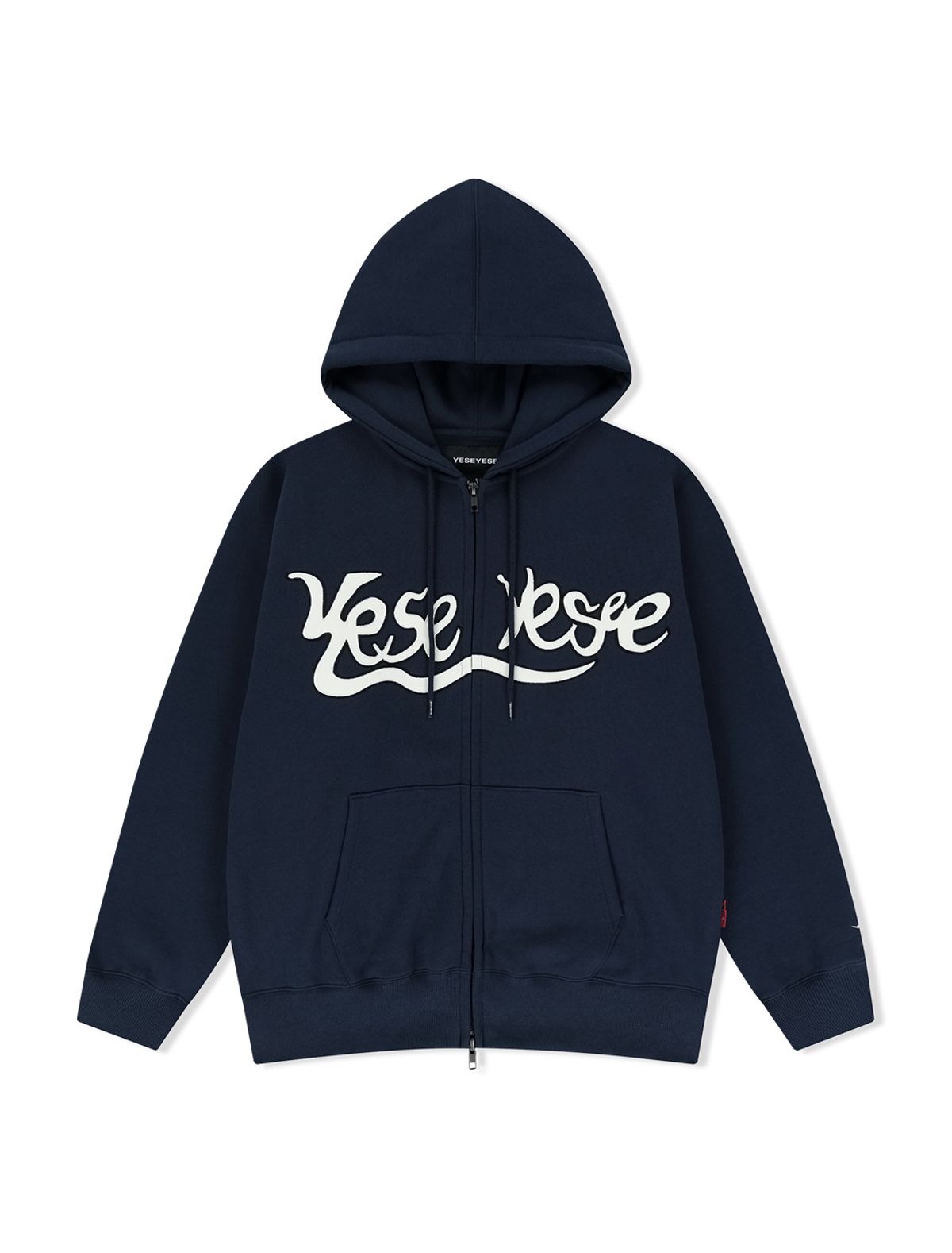 예스아이씨(YESEYESEE) Y.E.S Snail Logo Zip-up Hoodie Navy