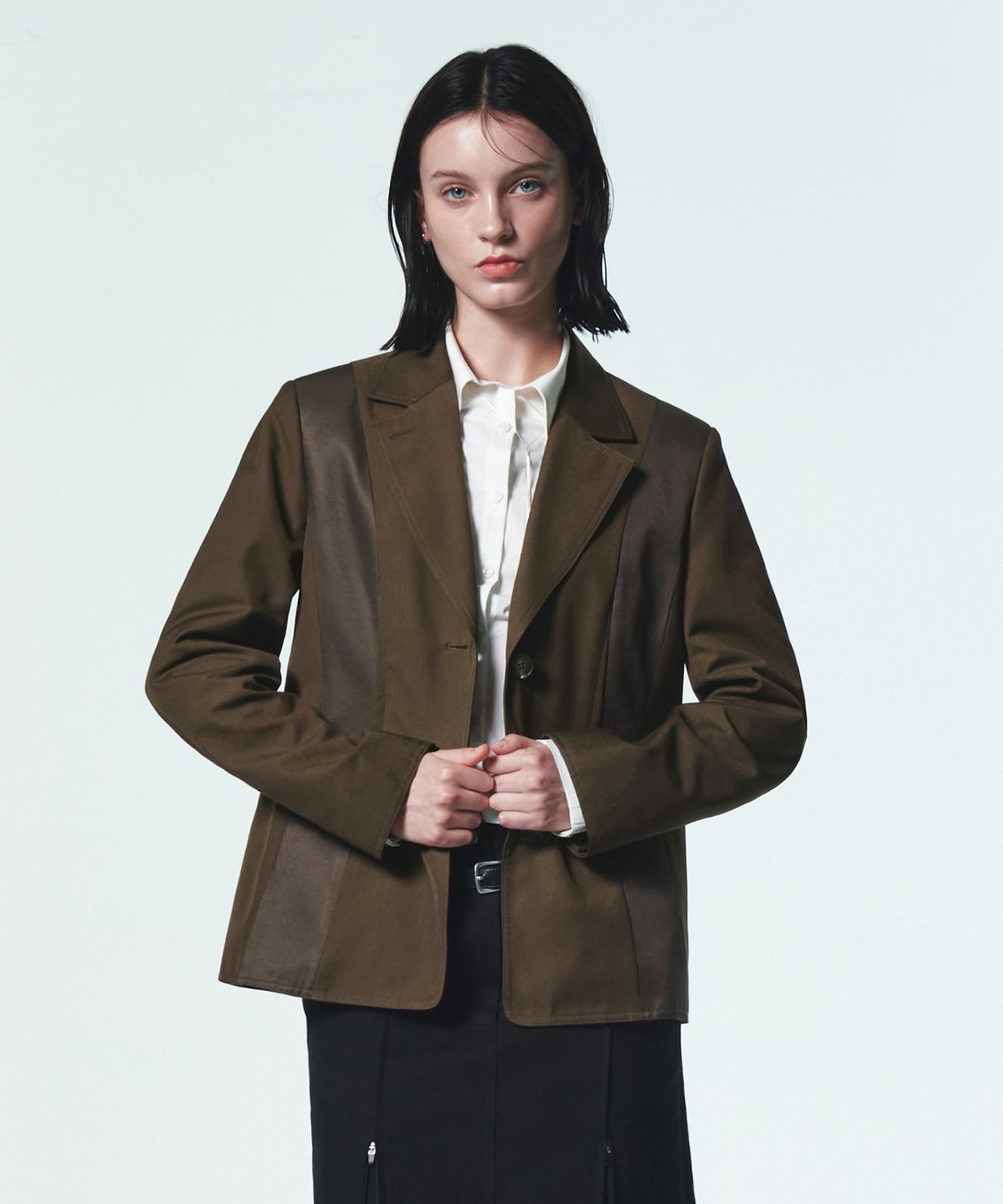 커렌트(CURRENT) FORMAL SINGLE BLAZER [BROWN]