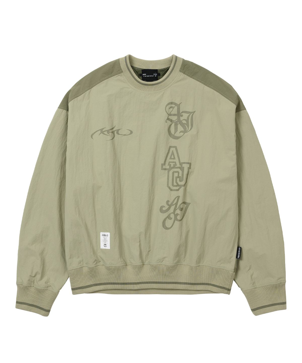 아조바이아조(AJOBYAJO) [PBA] Total Logo Nylon Sweatshirt [BEIGE]