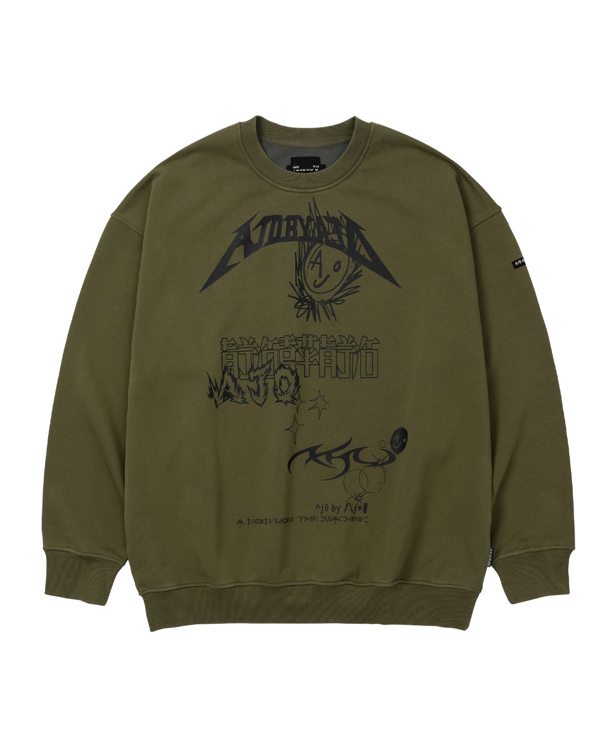 아조바이아조(AJOBYAJO) [PBA] AJOLICA Collage Sweatshirt [KHAKI]