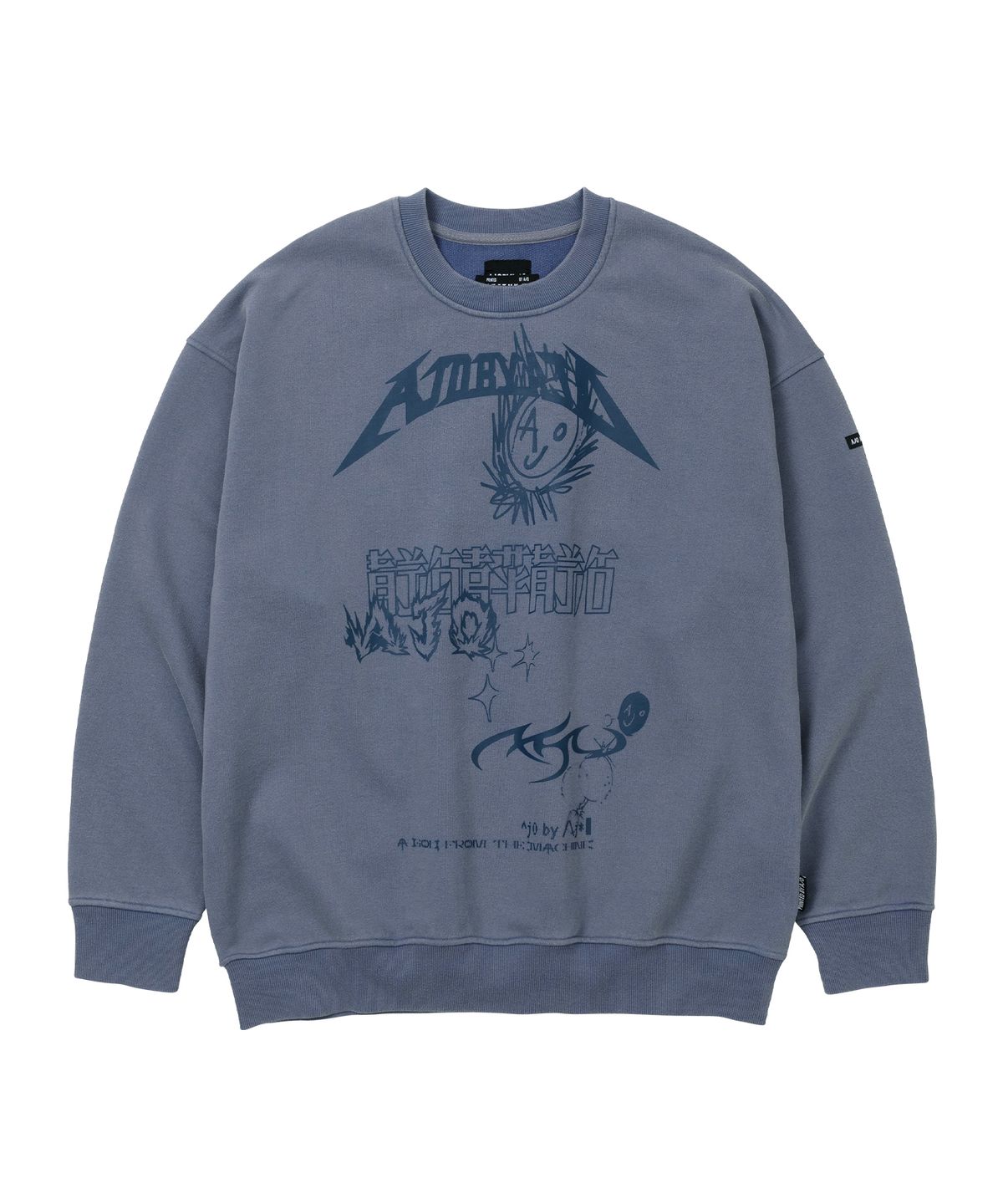 아조바이아조(AJOBYAJO) [PBA] AJOLICA Collage Sweatshirt [BLUE]