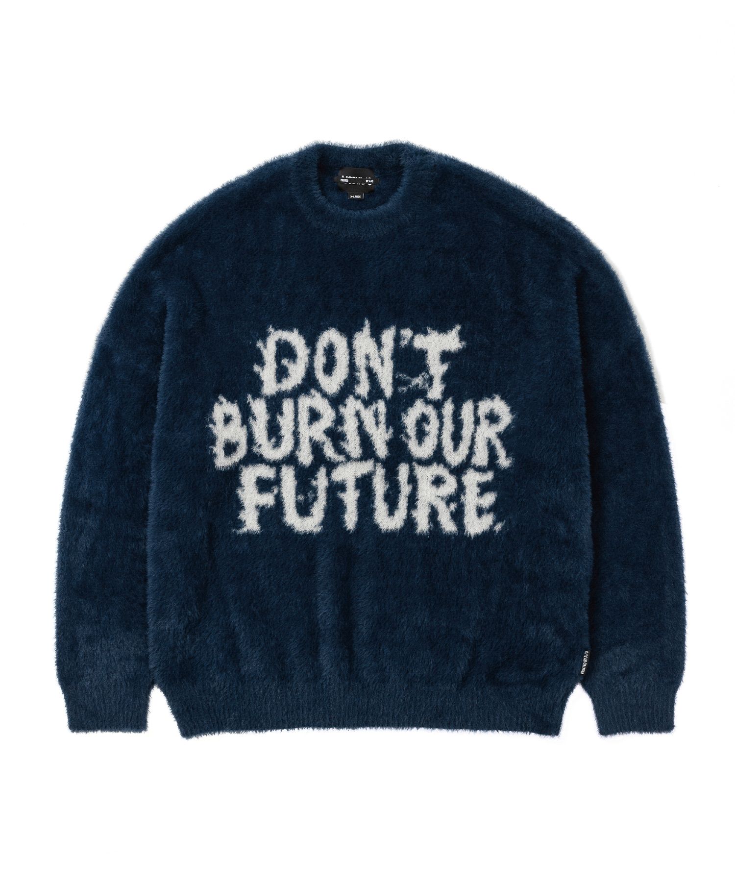 MUSINSA | AJOBYAJO [PBA] DBOF Nylon Sweater [NAVY]