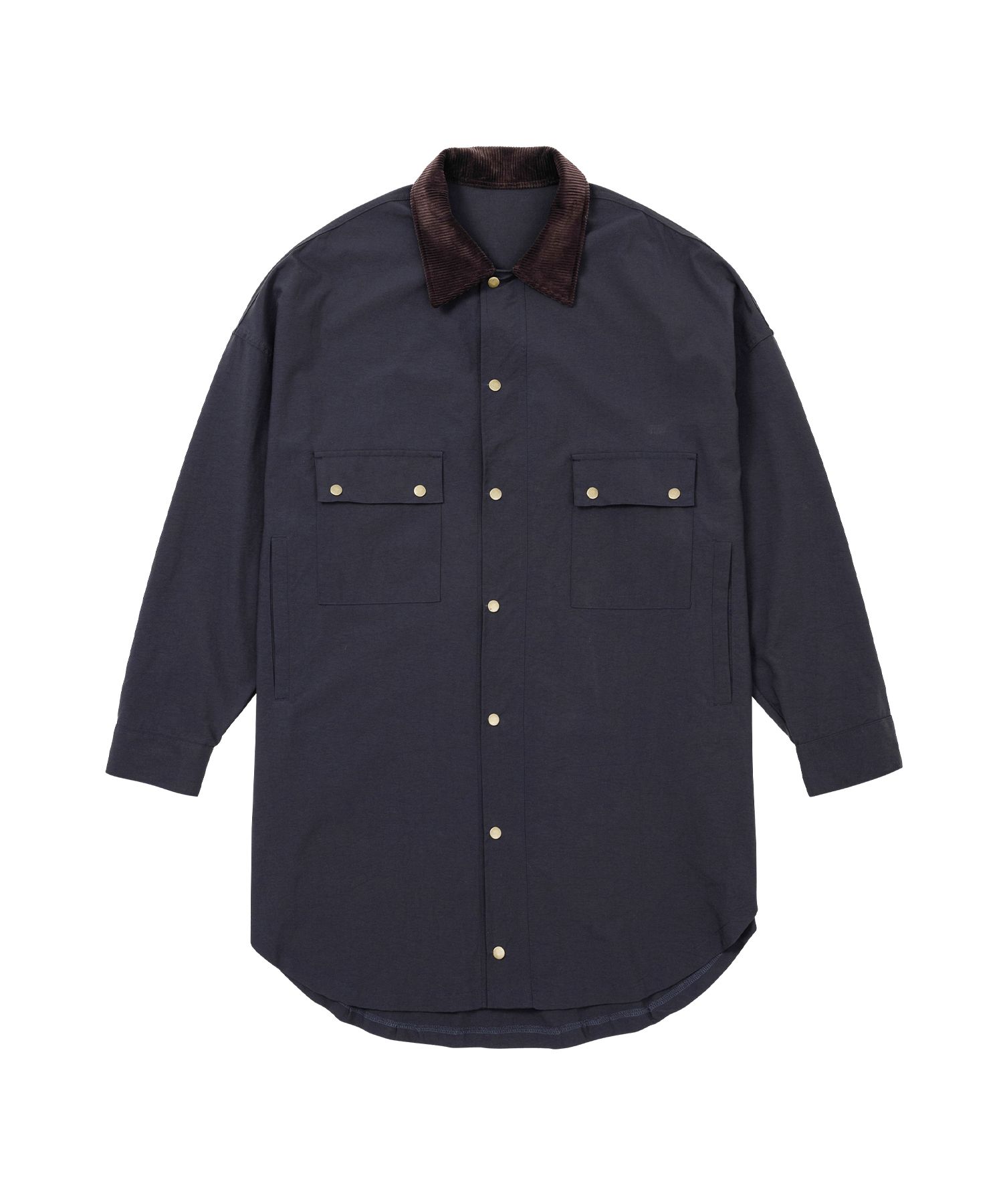 【AJO AJOBYAJO】23FW★ Oversized Wax Shirt Jacket MUSINSA | AJOBYAJO Oversized Wax Shirt Jacket [NAVY]