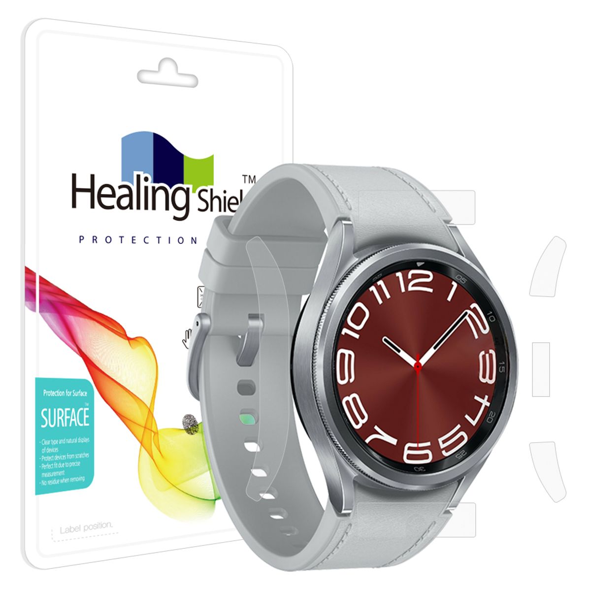 힐링쉴드(HEALINGSHIELD) 갤럭시워치6 클래식 43mm 무광 측면테두리필름 2매