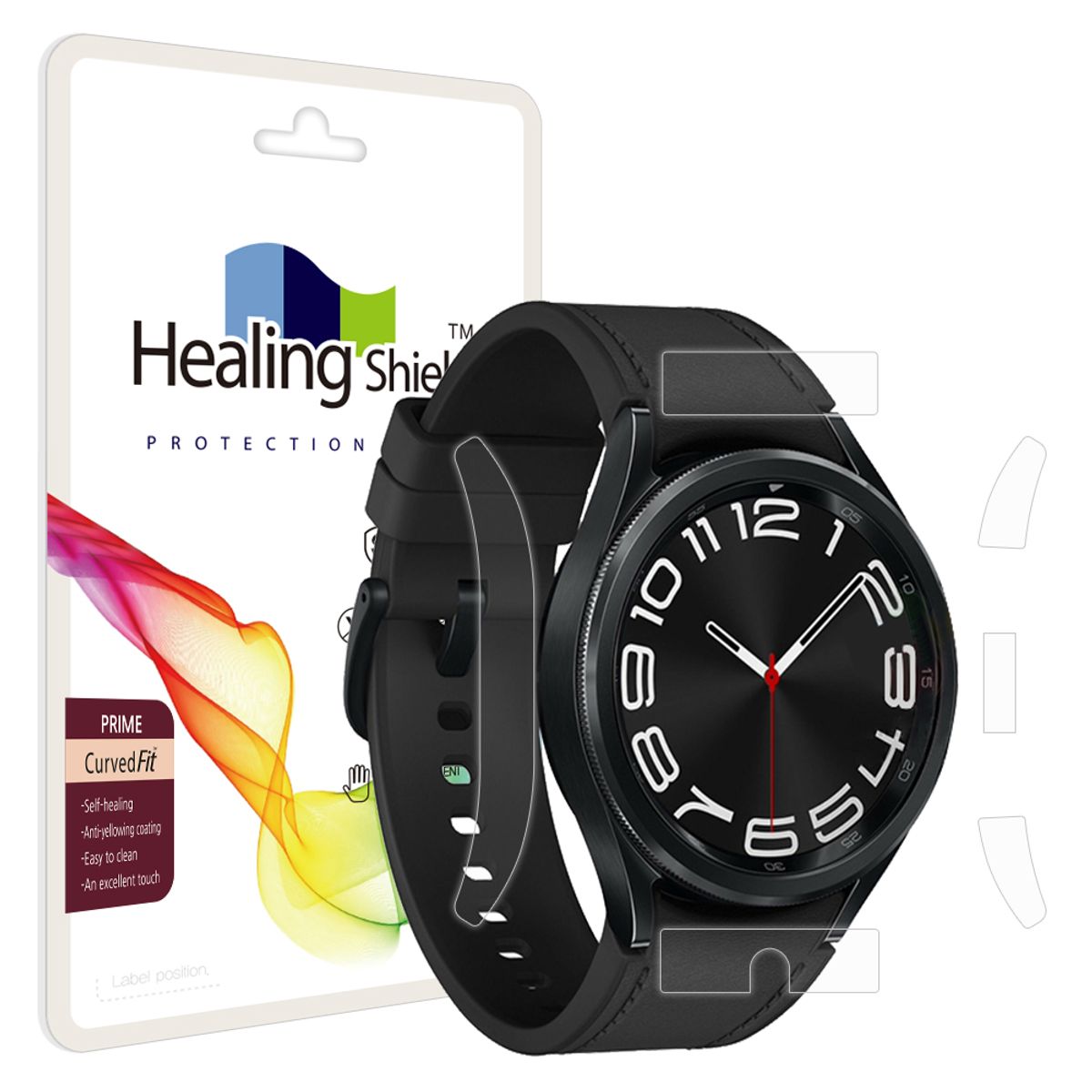힐링쉴드(HEALINGSHIELD) 갤럭시워치6 클래식 47mm 프라임 고광택 측면테두리필름 2매