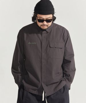 [빅사이즈]플란넬 워크 셔츠 차콜