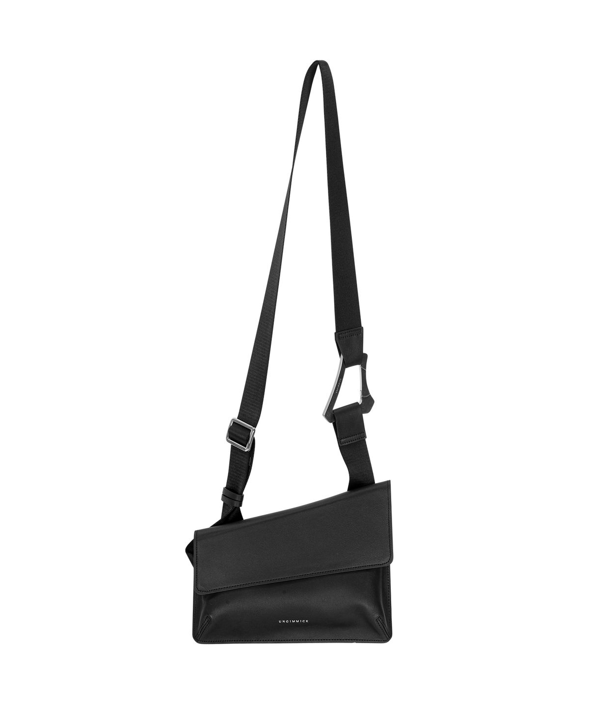 언지미크(UNGIMMICK) TRAPEZIUM LEATHER MINI BAG (BLACK / COWSKIN)