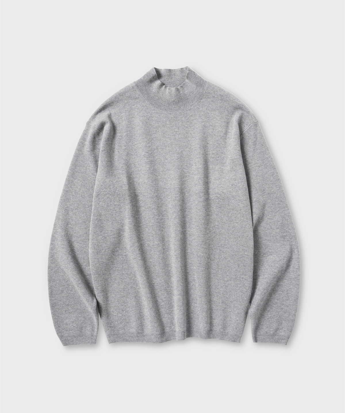 넌블랭크(NONBLANK) 모크넥 니트_MEDIUM GREY