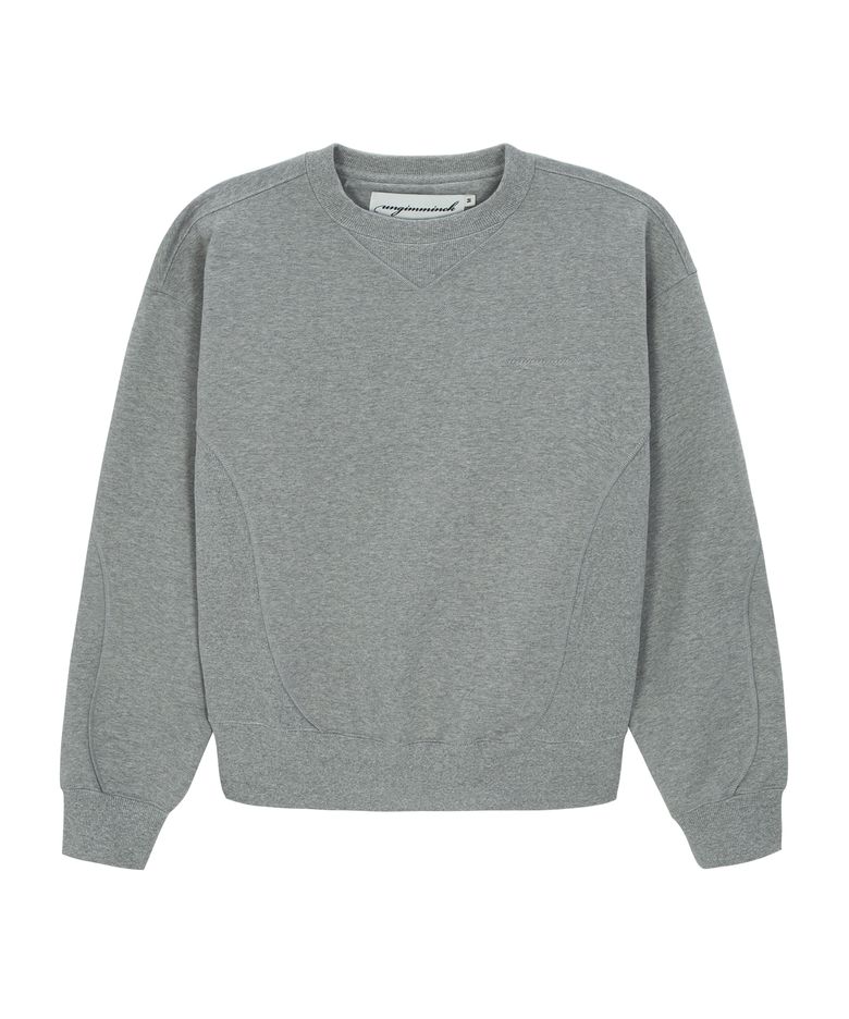 CURVED CONTRAST SWEATSHIRT (GRAY)